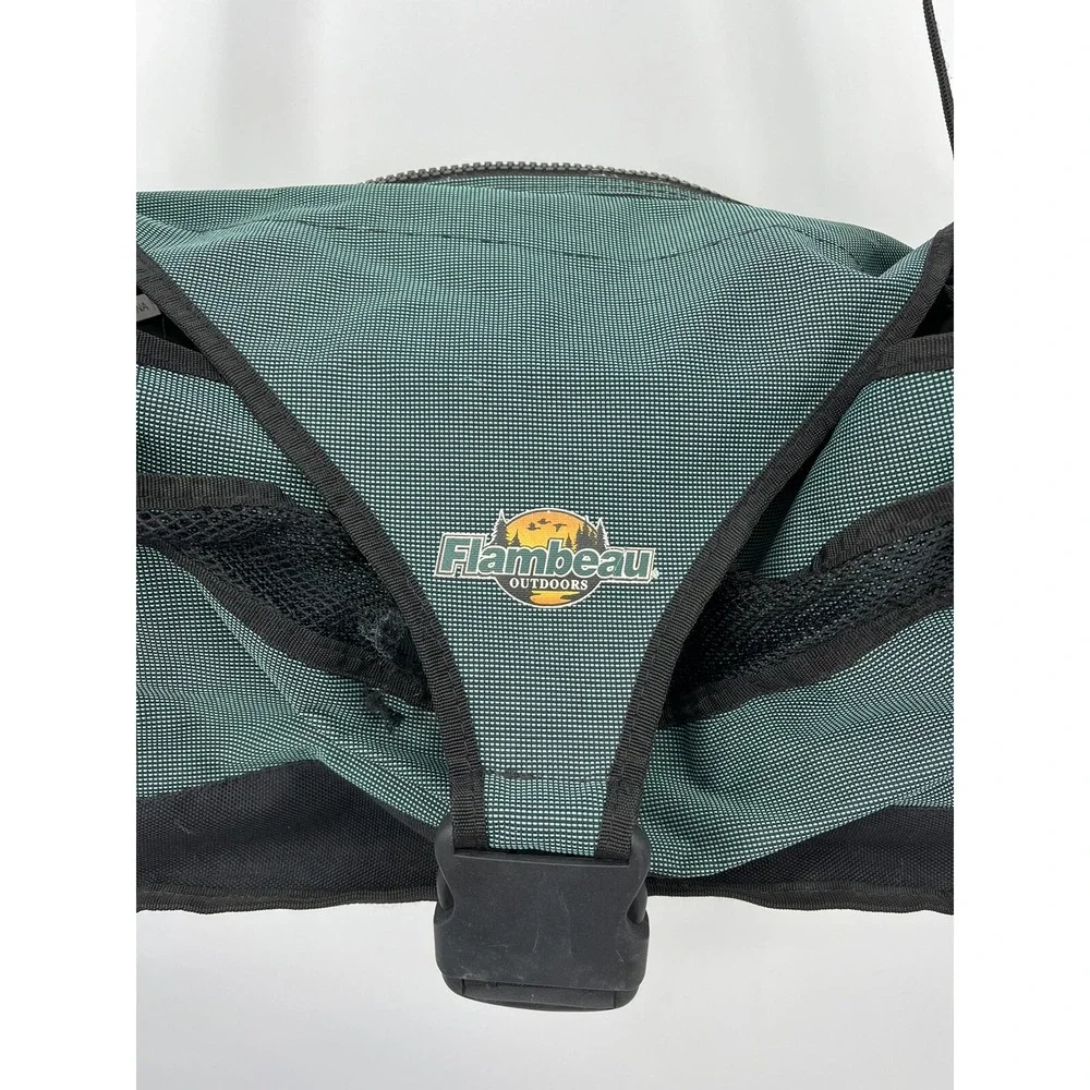 Flambeau Outdoor Soft Tackle Bag Green Shoulder Strap Fishing Hunting
